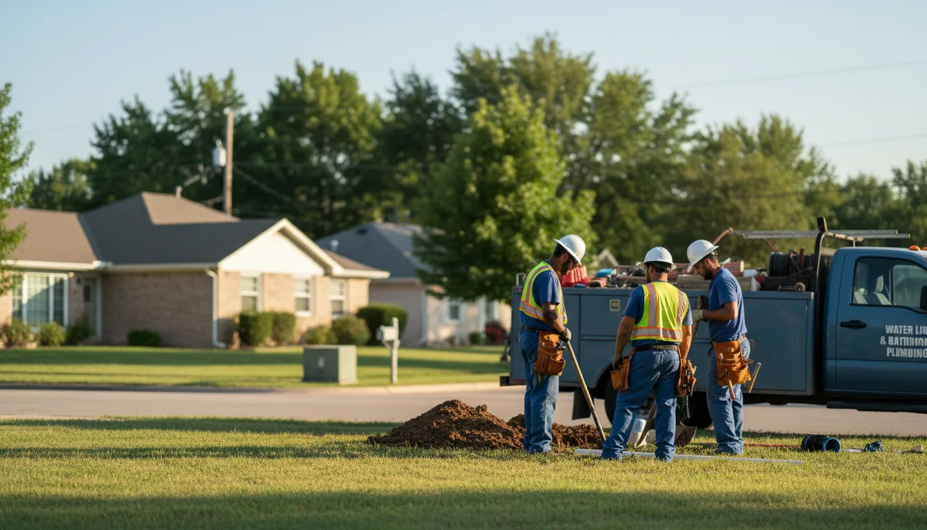 Residential water line and bathroom plumbing service in Doyline, LA